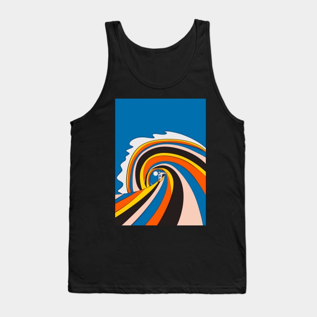 Surf the big wave Tank Top by Swadeillustrations